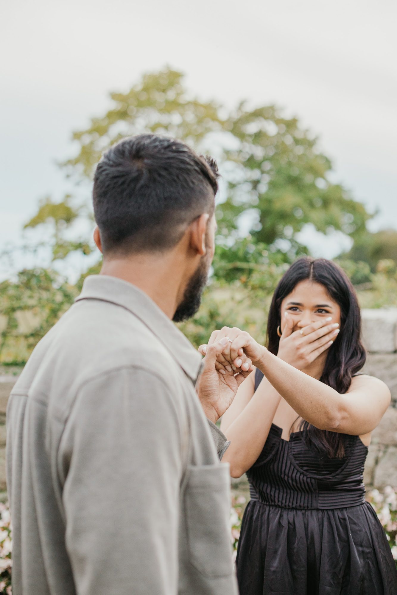 Engagement session in warm afternoon light