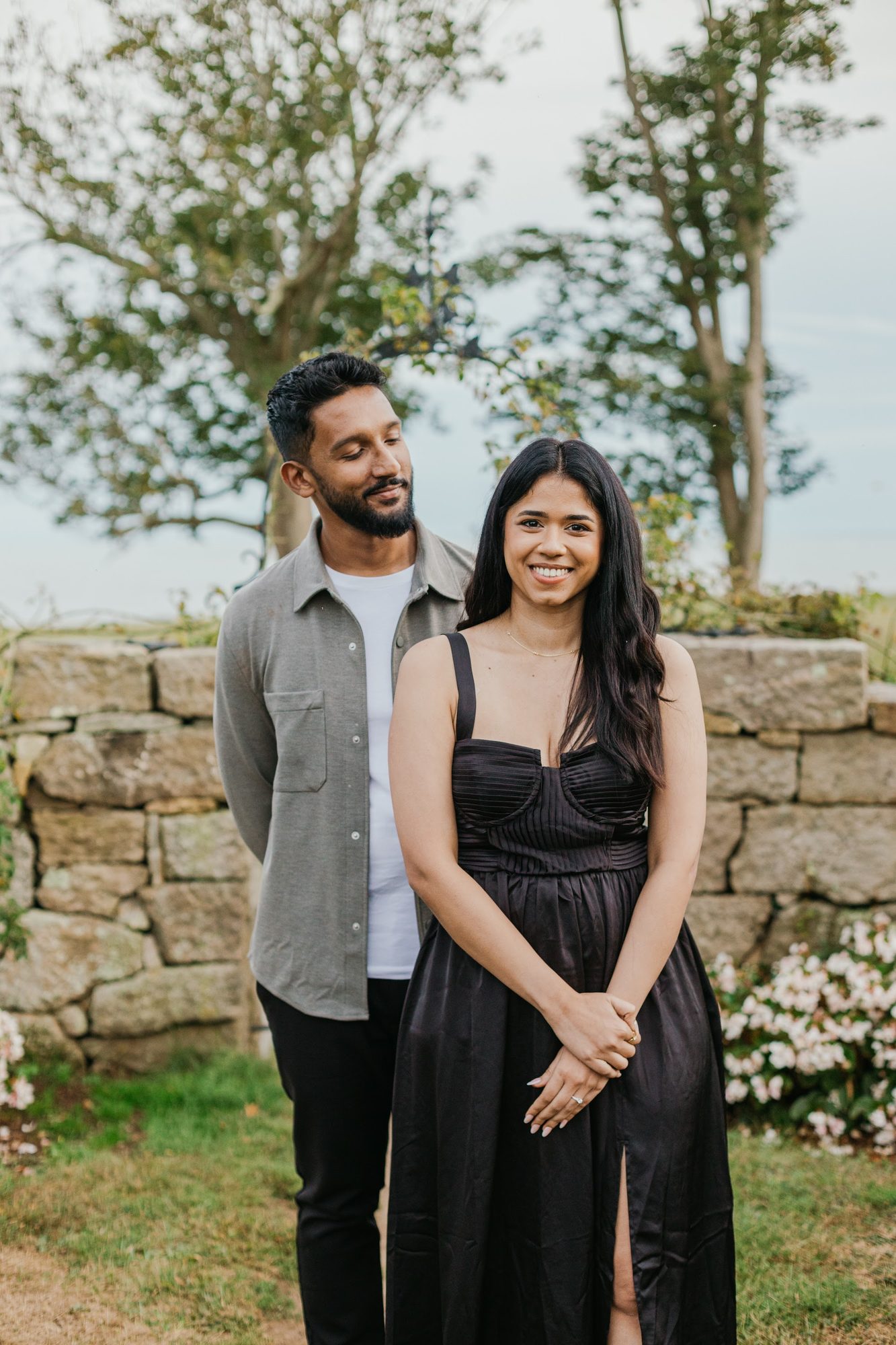 Engaged couple portrait in natural light — Cape Cod